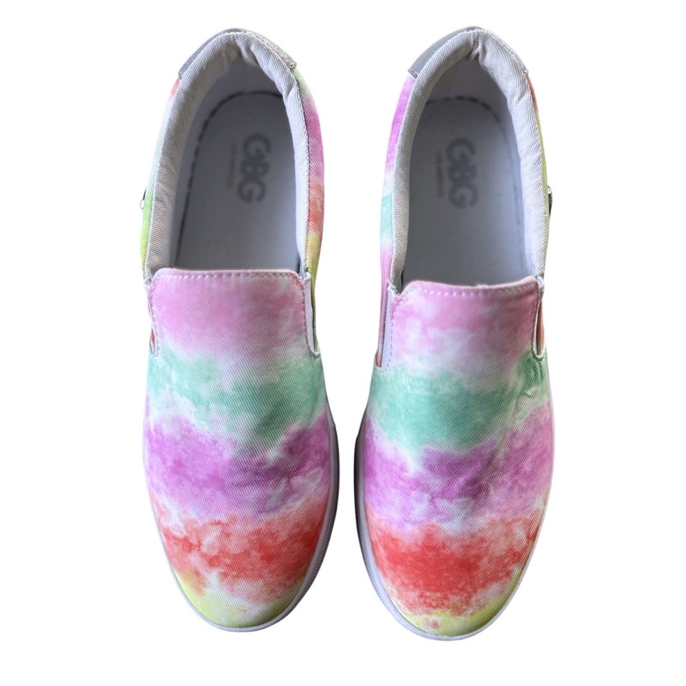 GBG Los Angeles Womens GGPAYSYN4 Tie Dye Platform SlipOn Sneakers Multi Color 8M
